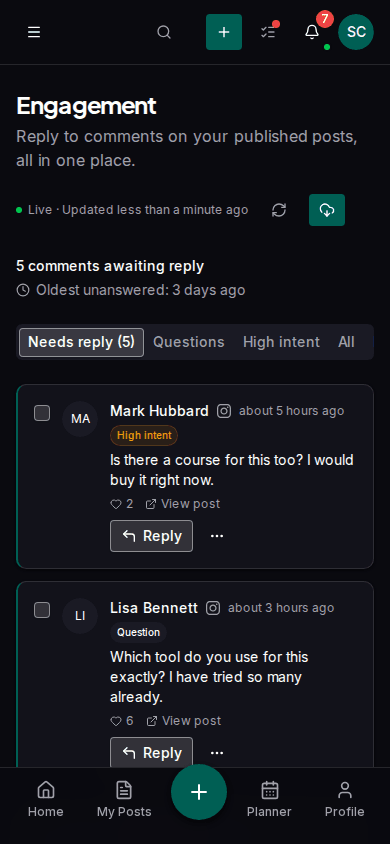 Replying to comments on the go