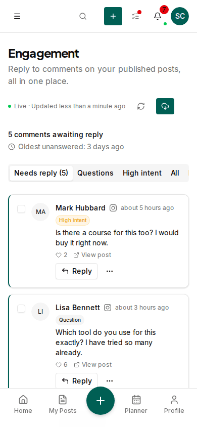 Replying to comments on the go