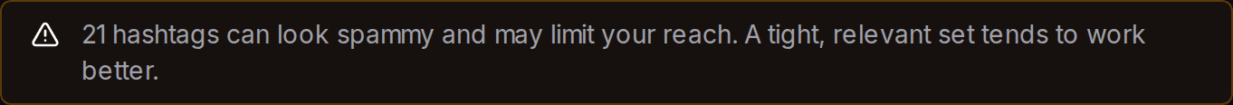 Pre-publish check with warnings and quota overview