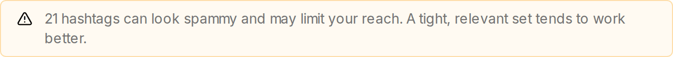 Pre-publish check with warnings and quota overview